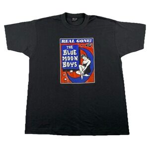 Vintage The Blue Moon Boys Real Gone T-Shirt Black Single Stitch Men's XL